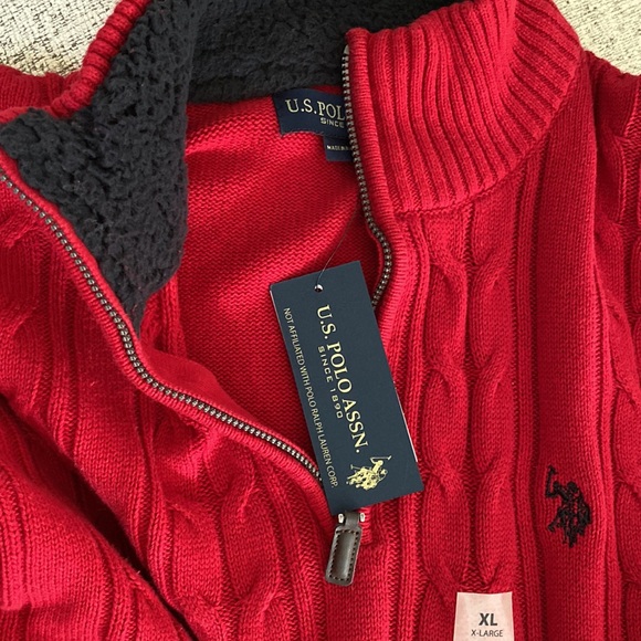 US Polo men’s pull over half zip sweater - Picture 8 of 8